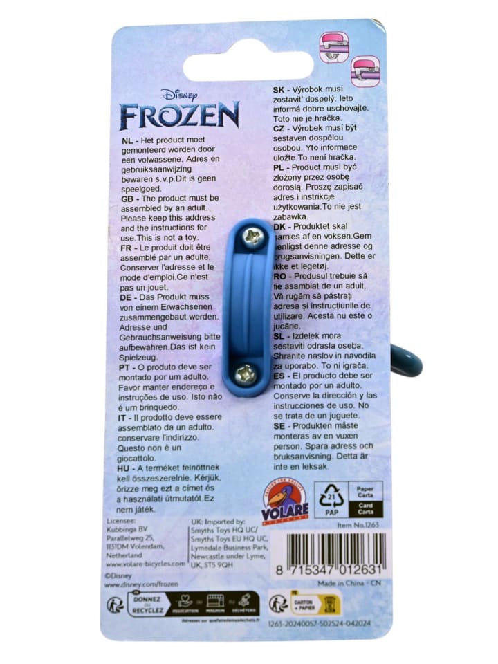 Disney Frozen Fahrradklingel in Lila günstig kaufen onesize
