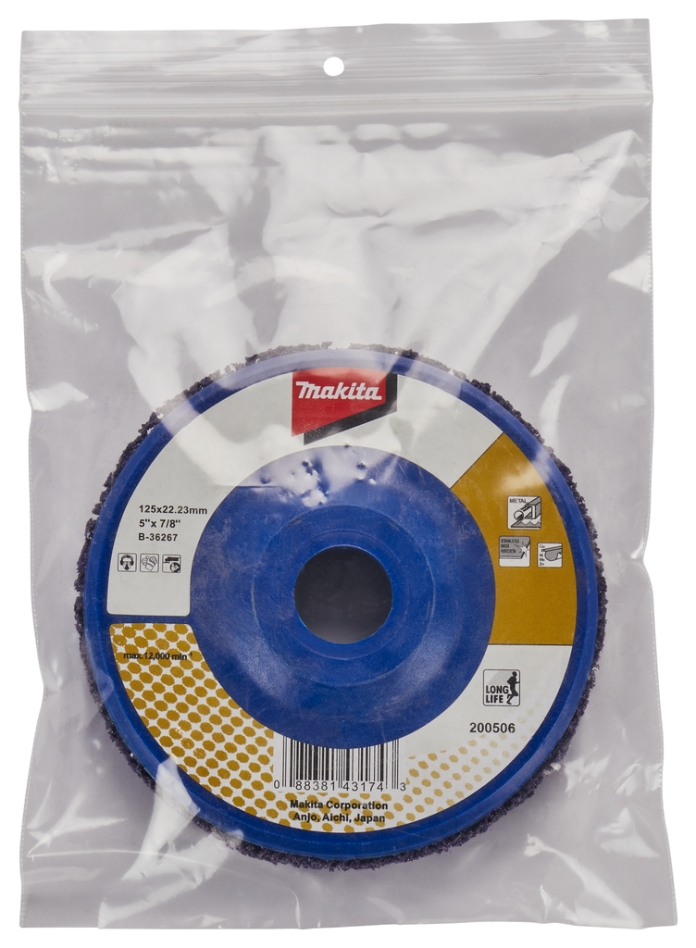 Makita Tillbehör B-36267 Rengöringsskiva 125 mm Lila
