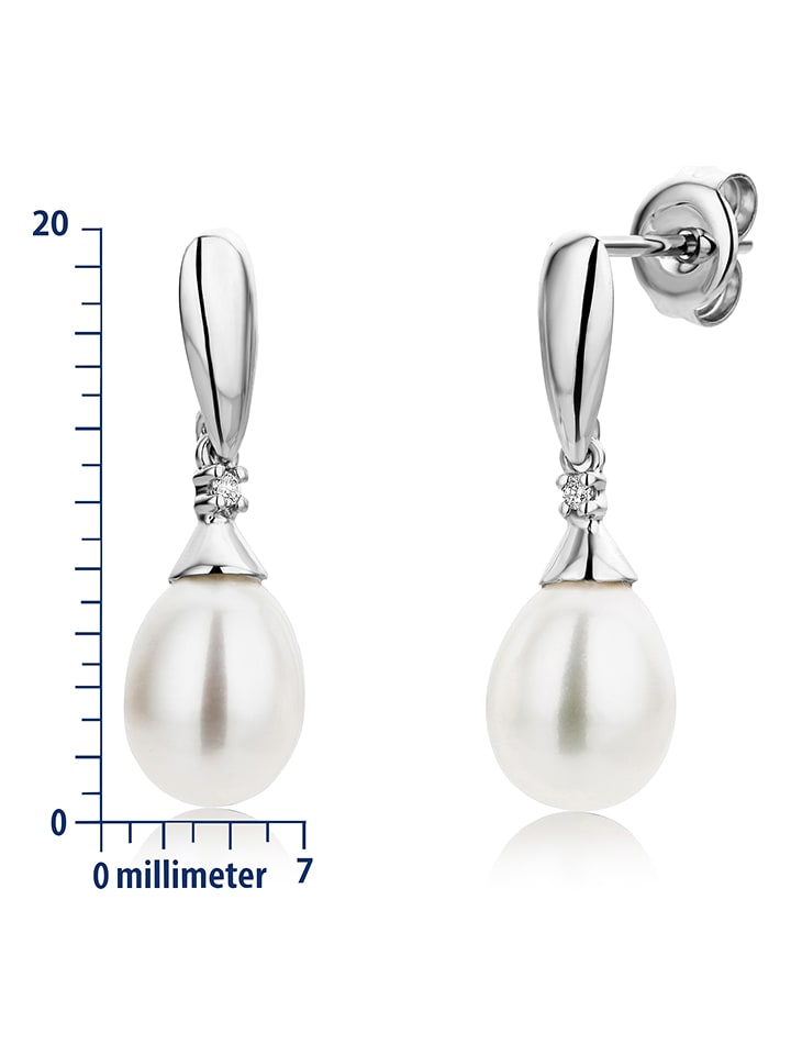 Revoni Weißgold-Ohrstecker mit Diamanten günstig kaufen onesize