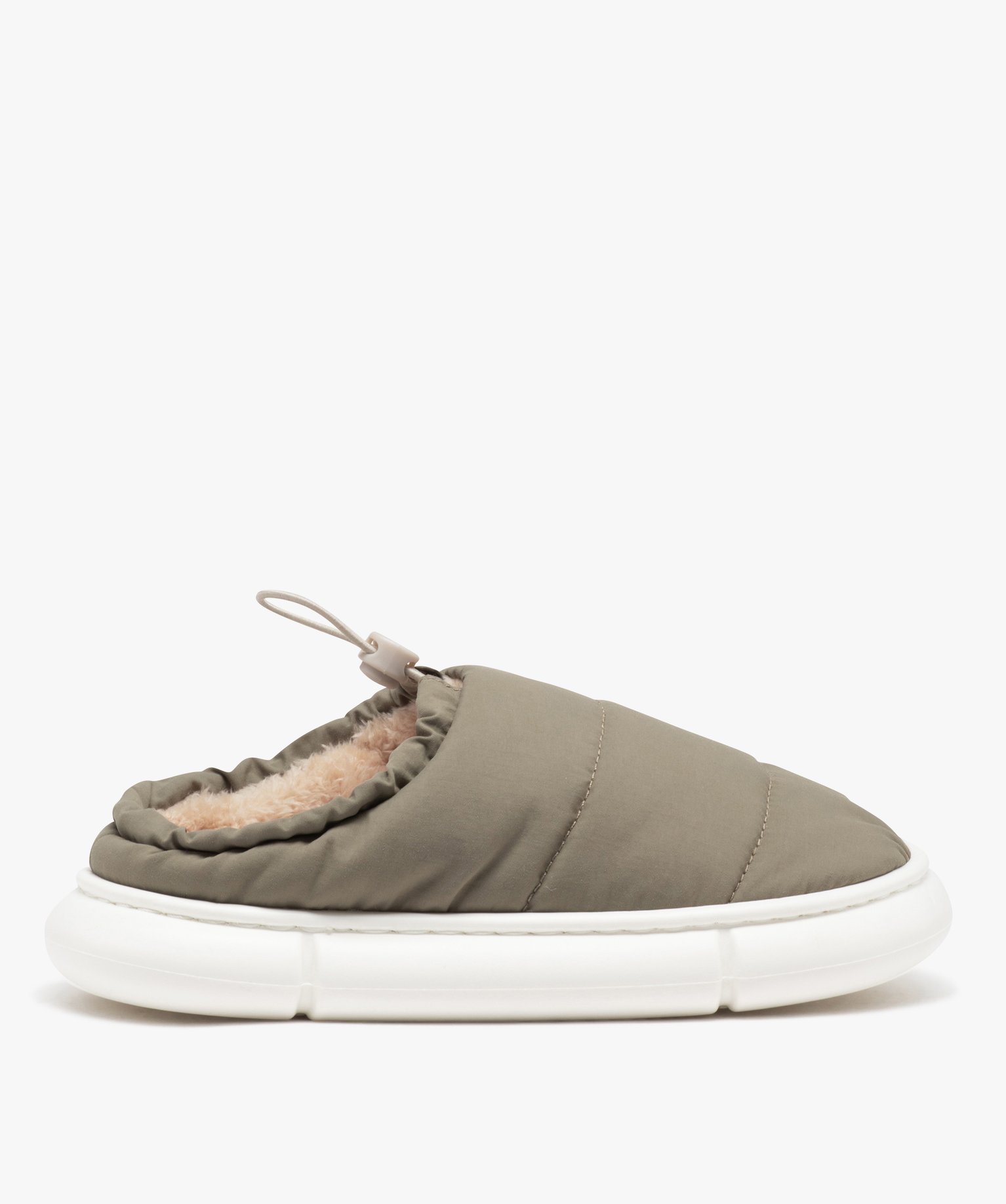 Chausson Garçon mules unies à col parachute et dessus mate... beige | GEMO