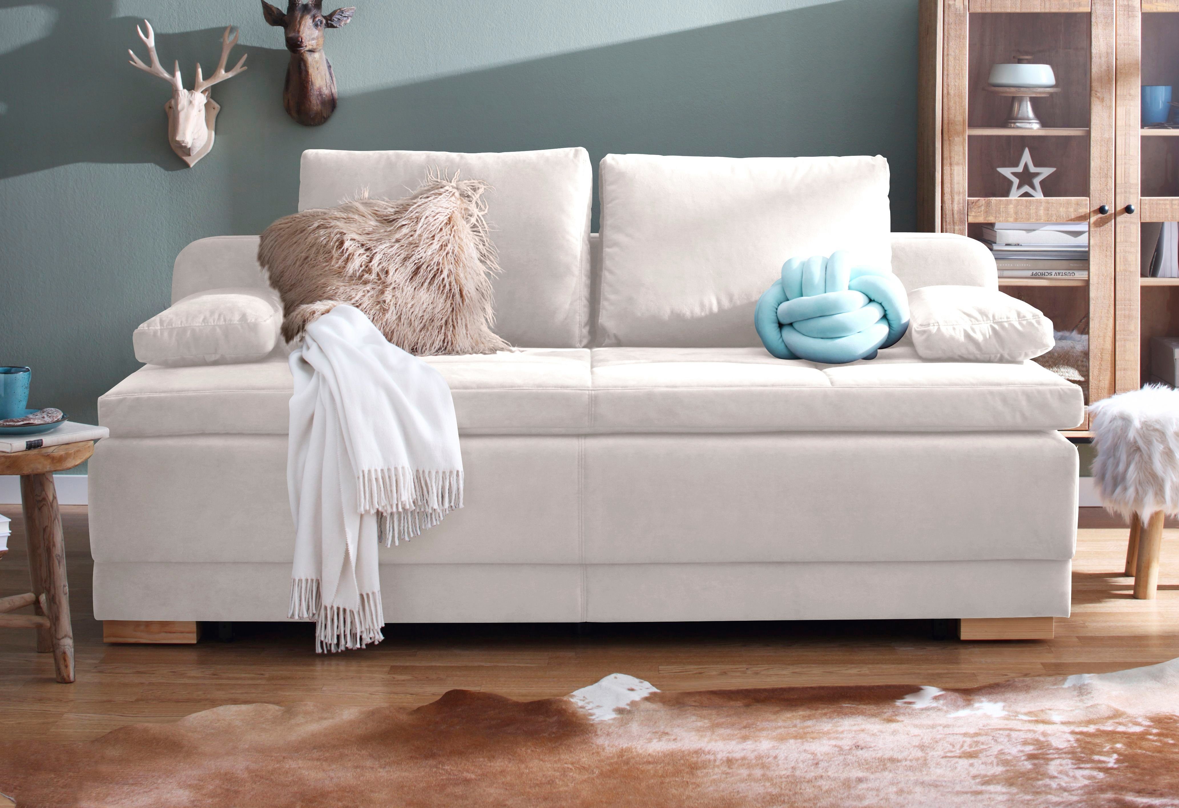 INOSIGN Schlafsofa Berlin, Dauerschläfer mit Boxspringfederung, Bettfunktion und Bettkasten