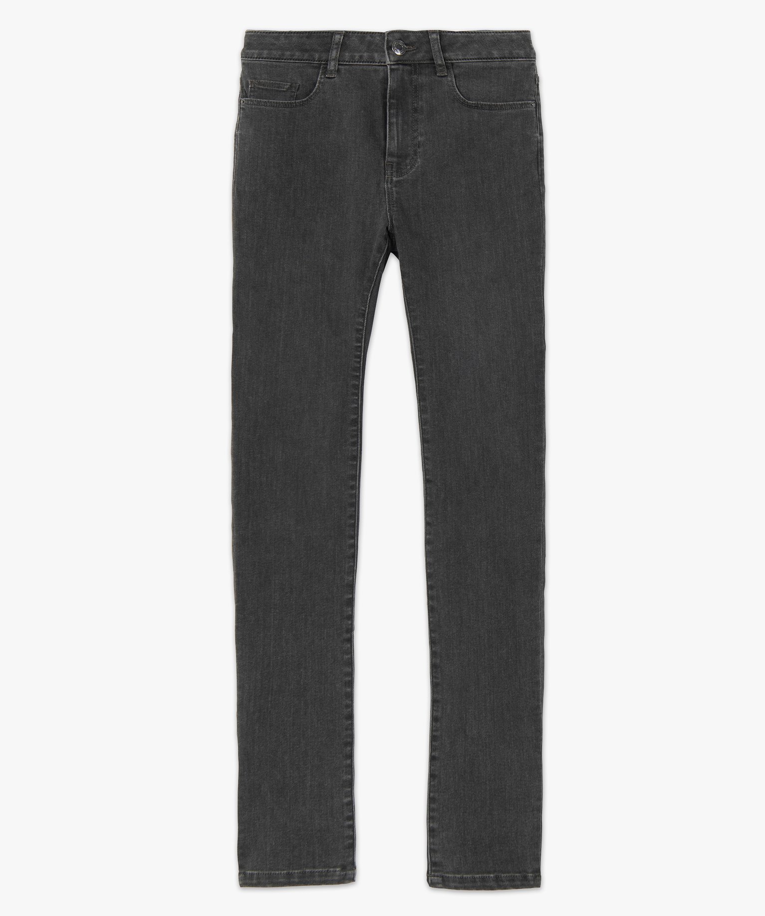 Jean femme coupe Slim taille haute – L30 grey | GEMO