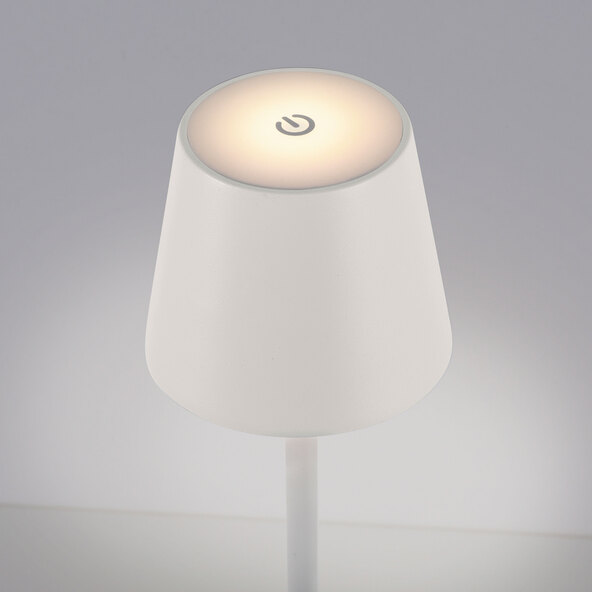 LED-Akku-Stehleuchte Buria, weiß