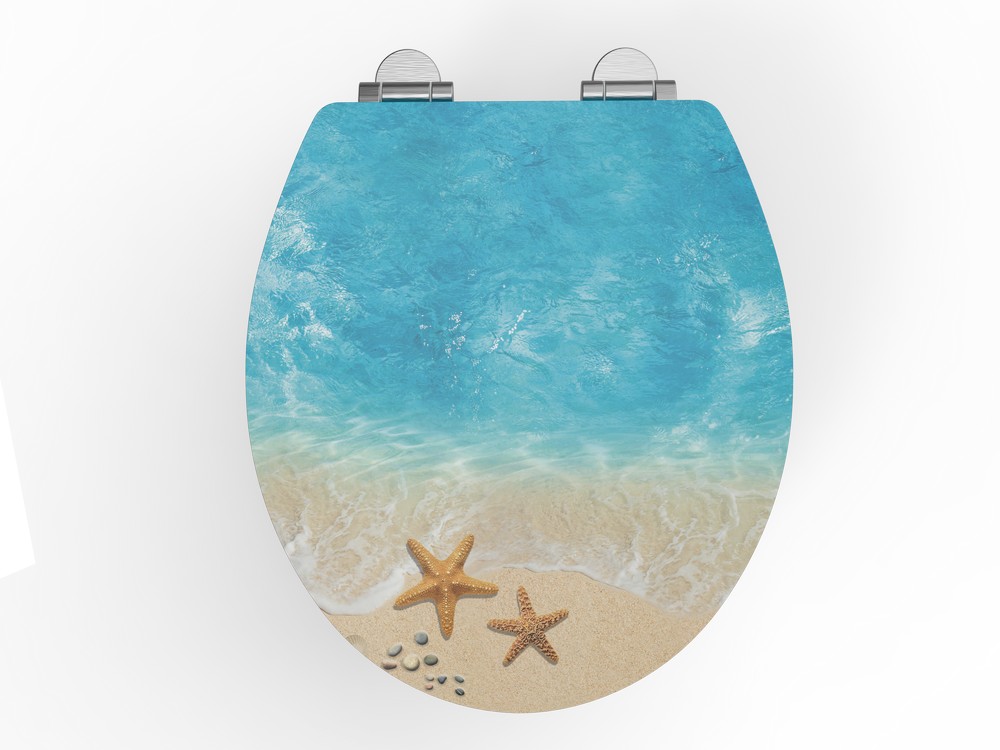 K&H Sanitary Duschwell MDF WC-Sitz PET - Strandmuschel