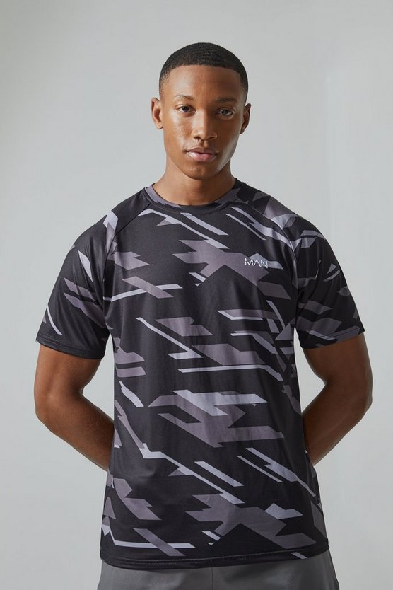 Man Active T-Shirt mit Print