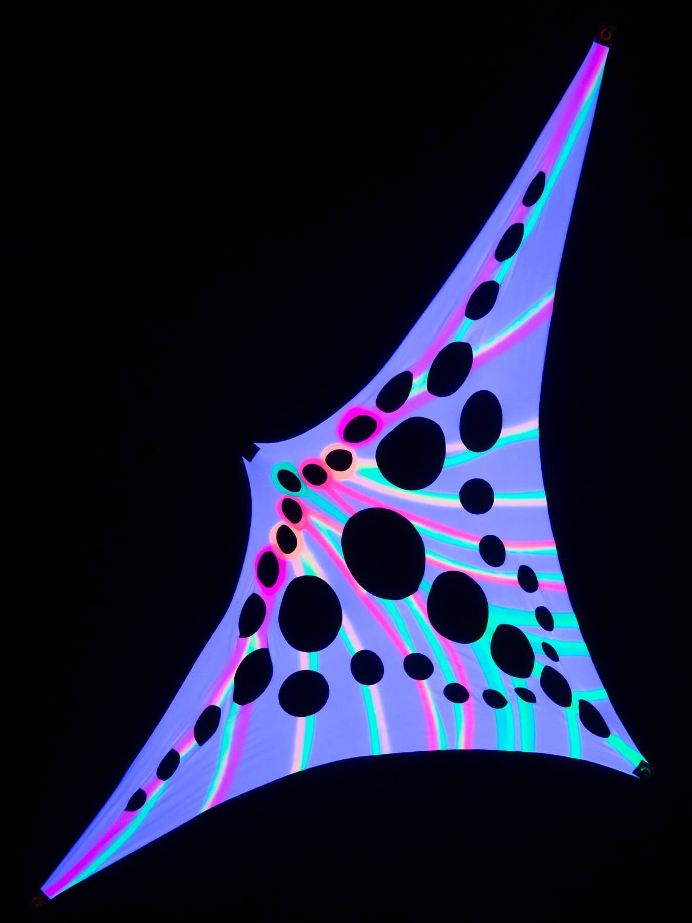 Wandteppich Schwarzlicht Segel Spandex 