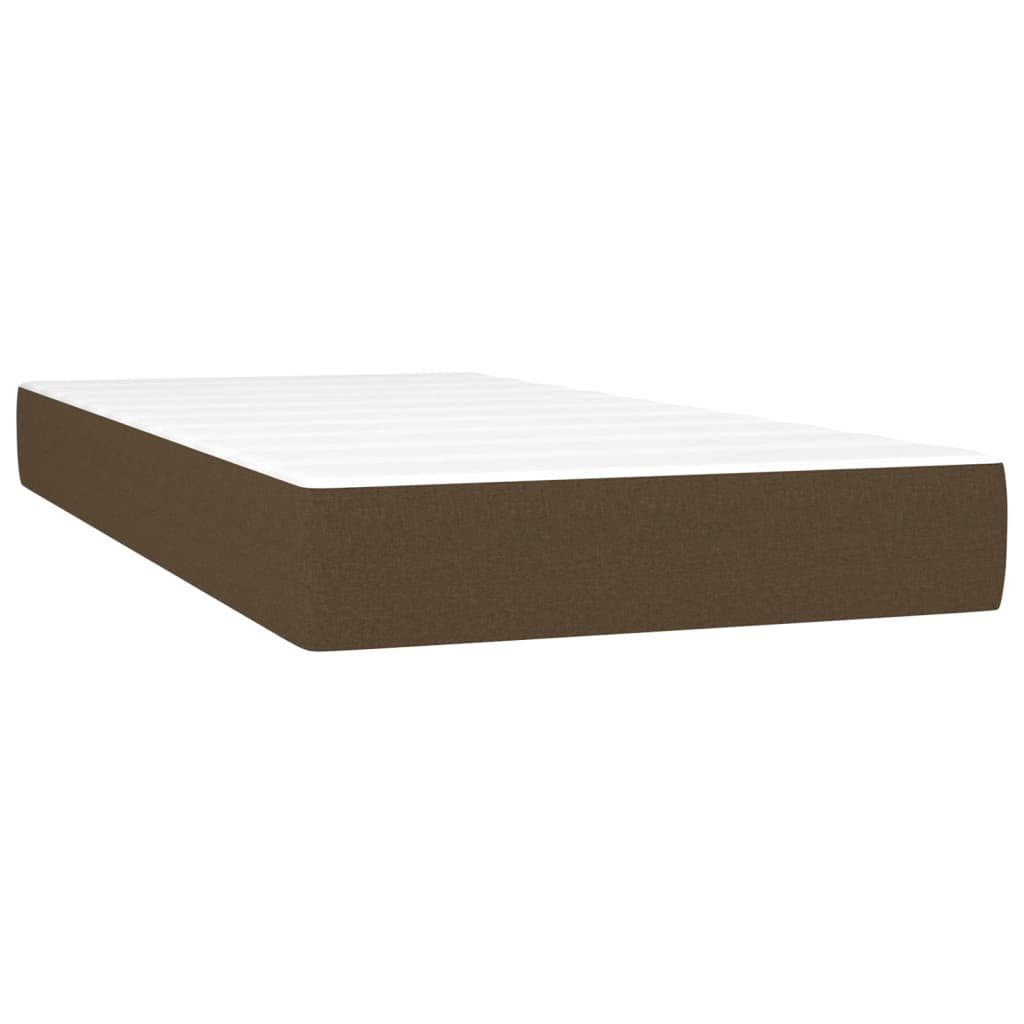 Boxspringmatratze Taschenfederkernmatratze Dunkelbraun 80x200x20 cm Stoff, vidaXL, 20 cm hoch