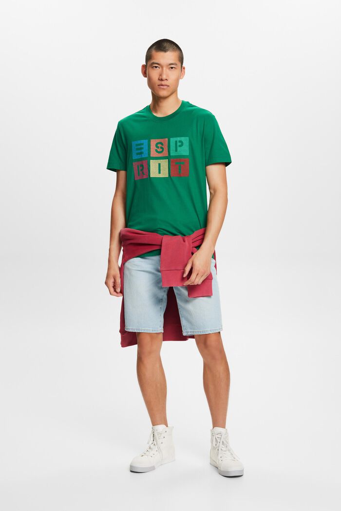 Baumwoll-T-Shirt mit Logoprint