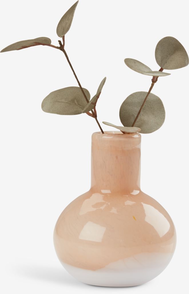 ASLE ASLE vase Ø9xH11cm oransje-hvit