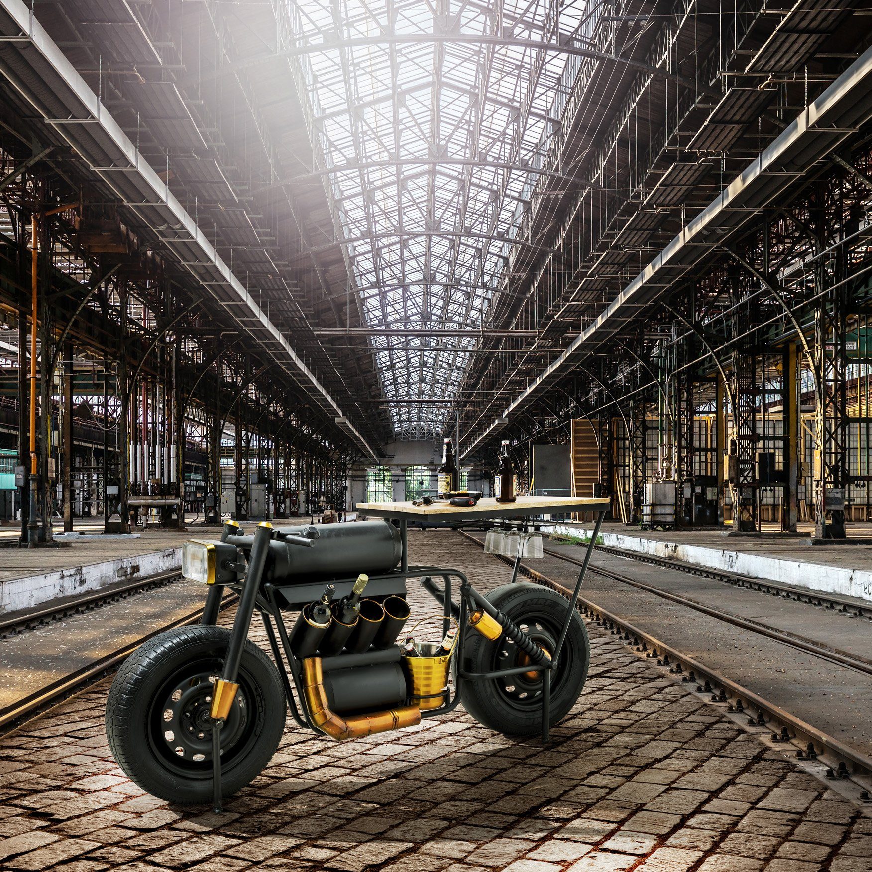 More2Home Barschrank Unikat-Motobike-Bar 