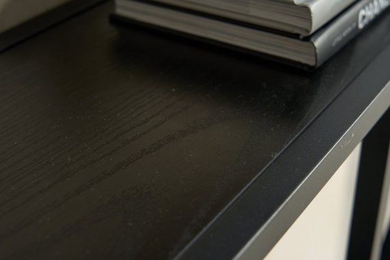 riess-ambiente Wandregal SLIM LINE 77cm schwarz, Einzelartikel 1-tlg., Wohnzimmer · Holzwerkstoff · Metall · eckig · 3 Fächer · Industrial