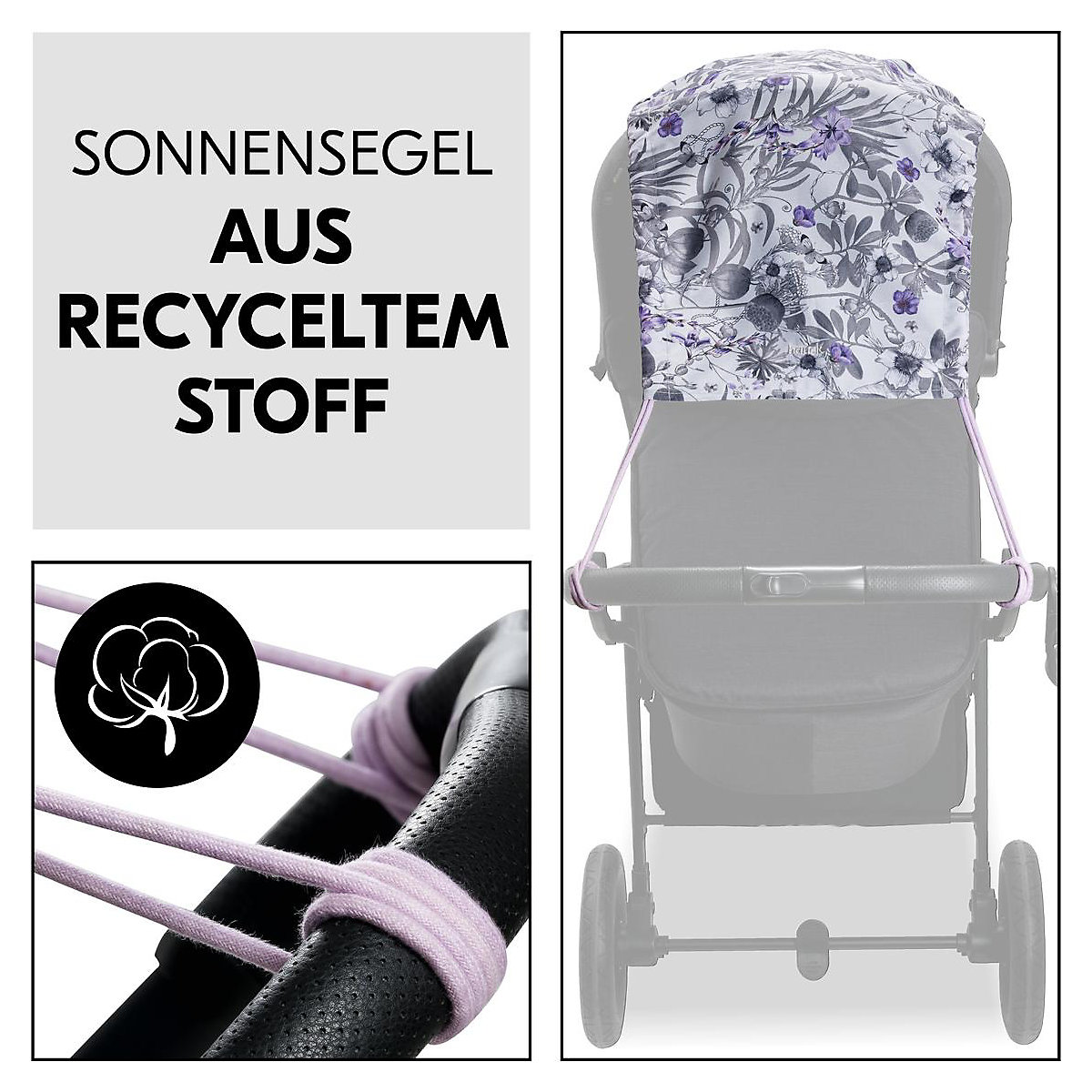 Sonnensegel Minnie Mouse, Floral Grey