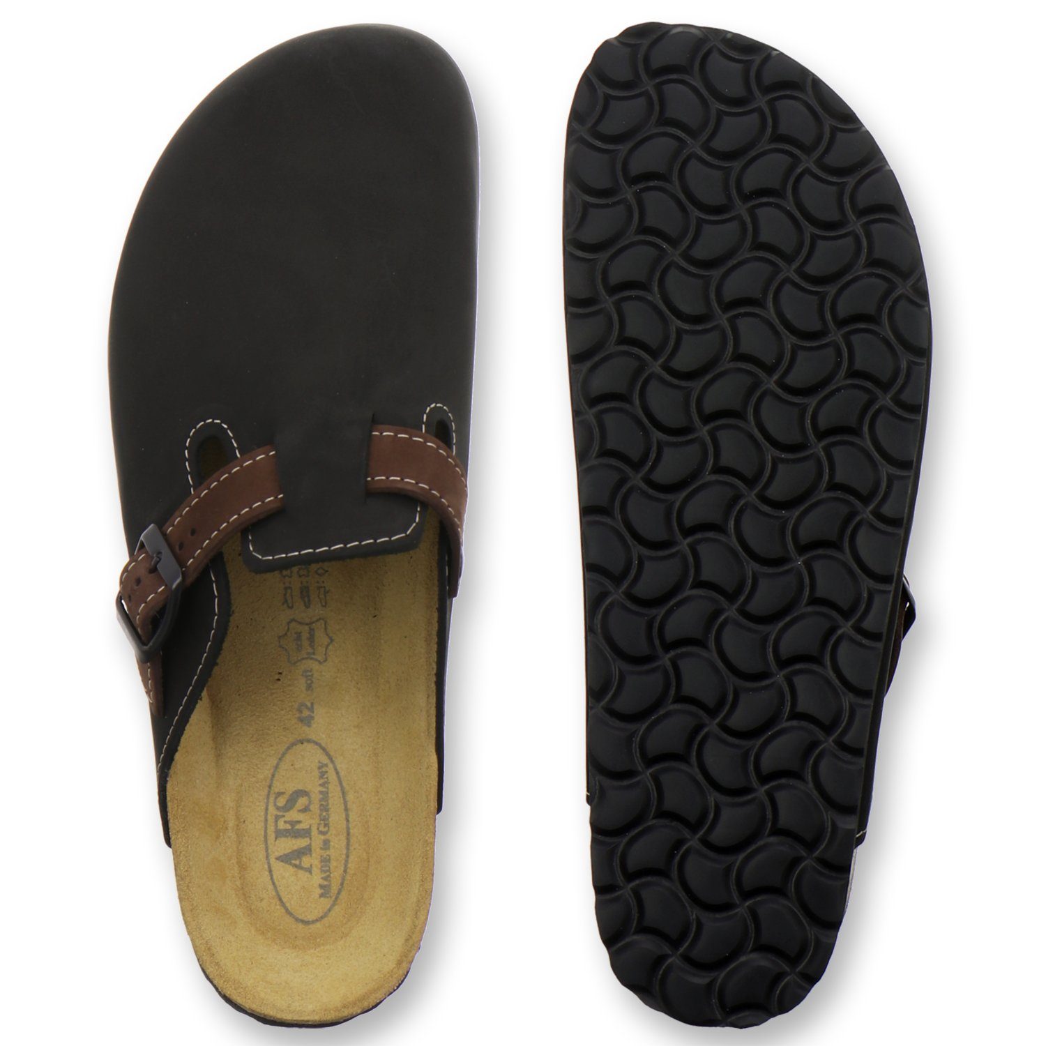 AFS-Schuhe 3900 Hausschuh für Herren aus hochwertigem Leder, Made in Germany