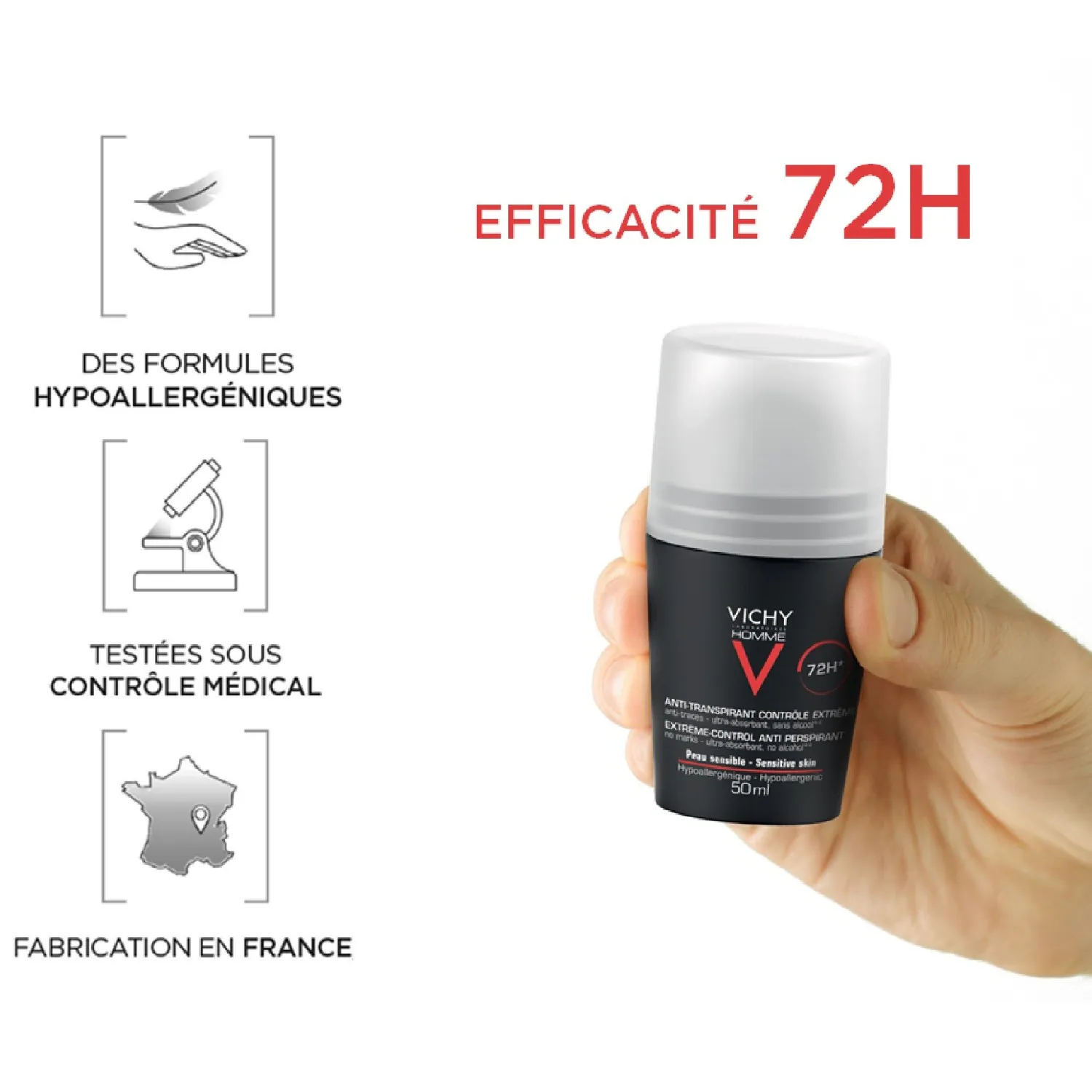 Vichy roll-on dezodorans Extreme Control 72h