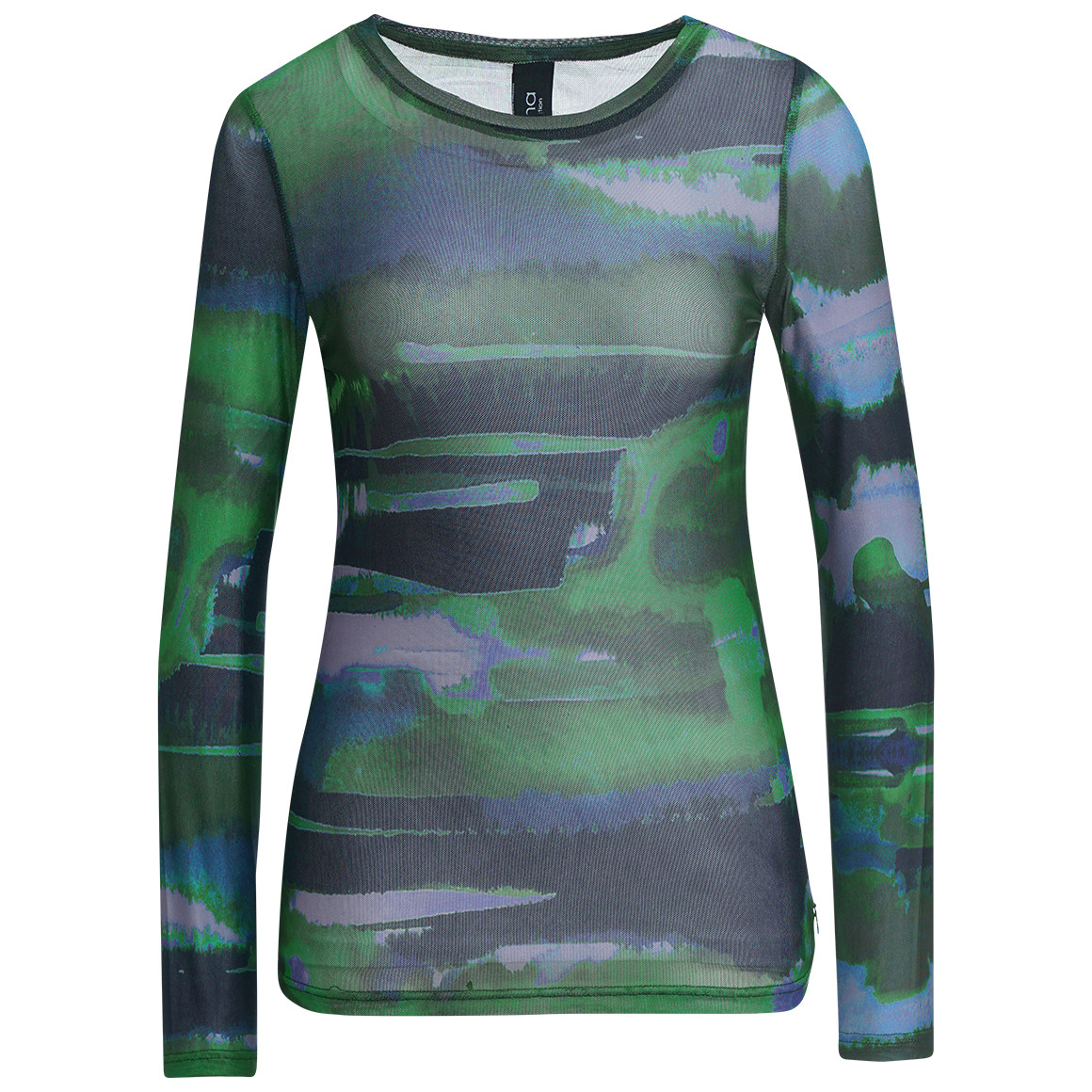 Damen Langarmshirt in semitransparenter Optik