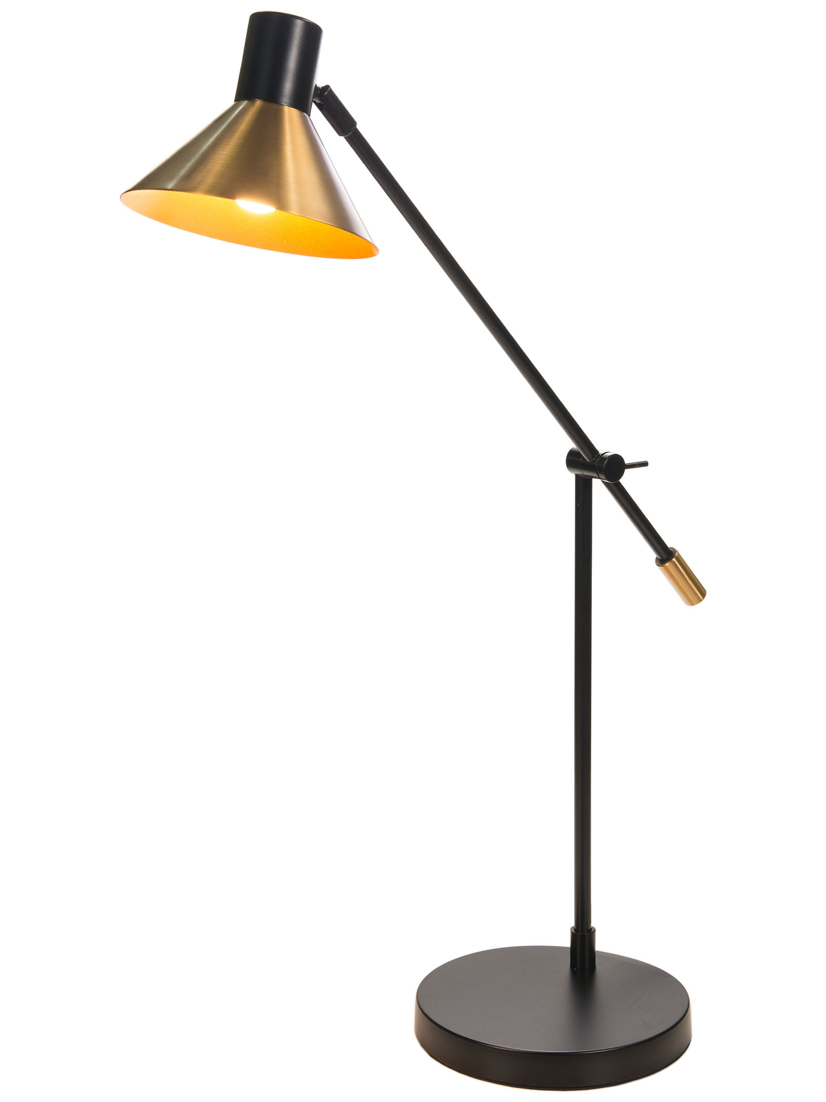Escat Tischleuchte, Satin Brass/Schwarz