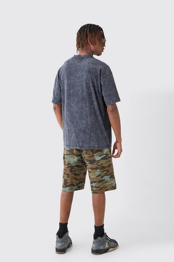 Tall Camouflage Twill Carpenter Shorts