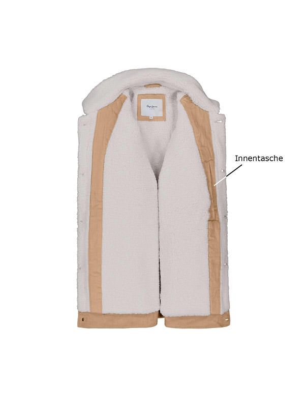 Pepe Jeans, Cordjacke Thris, Baumwolle warmgefüttert, beige