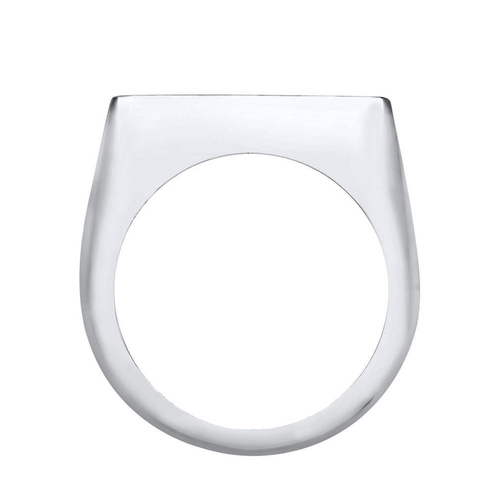Elli Elli Bague chevalière Mat Rectangle Geo Bague Femme  Plaqué Or Argent (925/1000) Bague