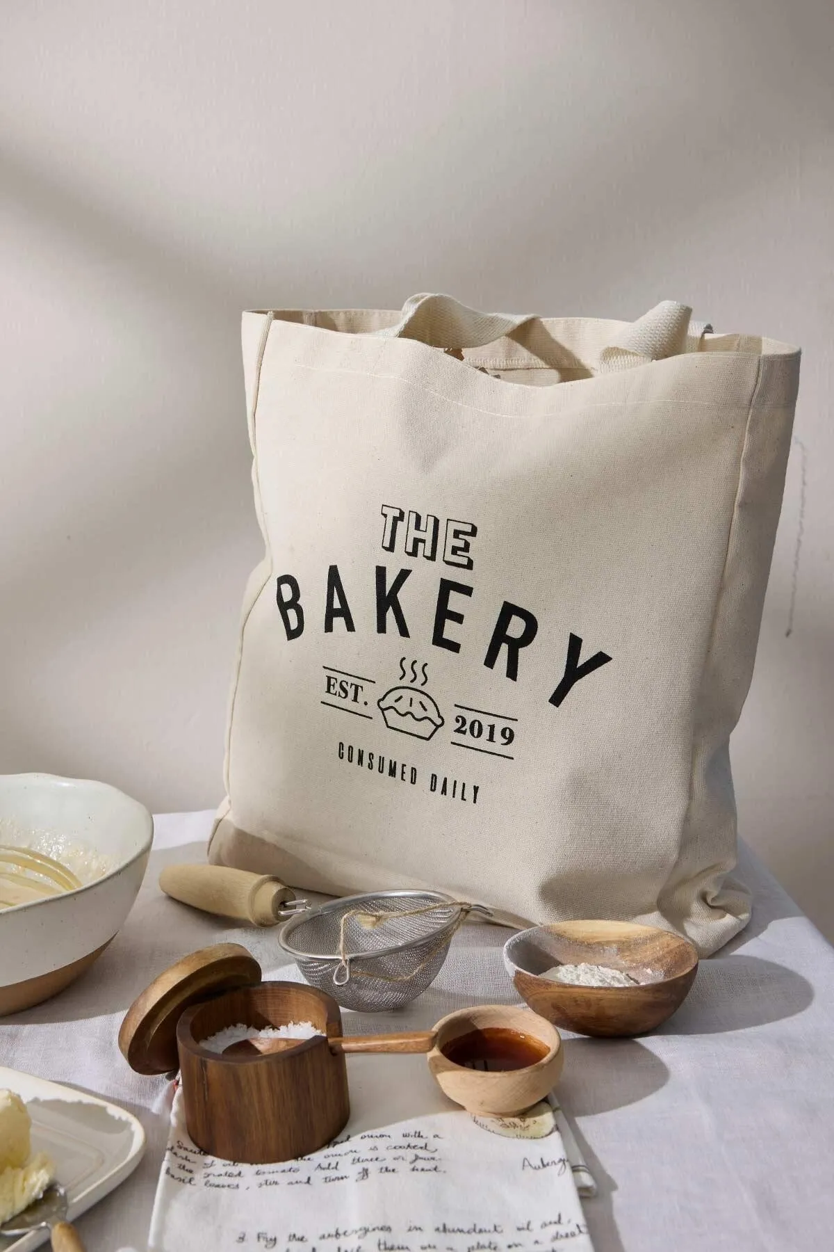 Manuka  BEDRUCKTE GÄSTESTOFFTASCHE DER BÄCKEREI