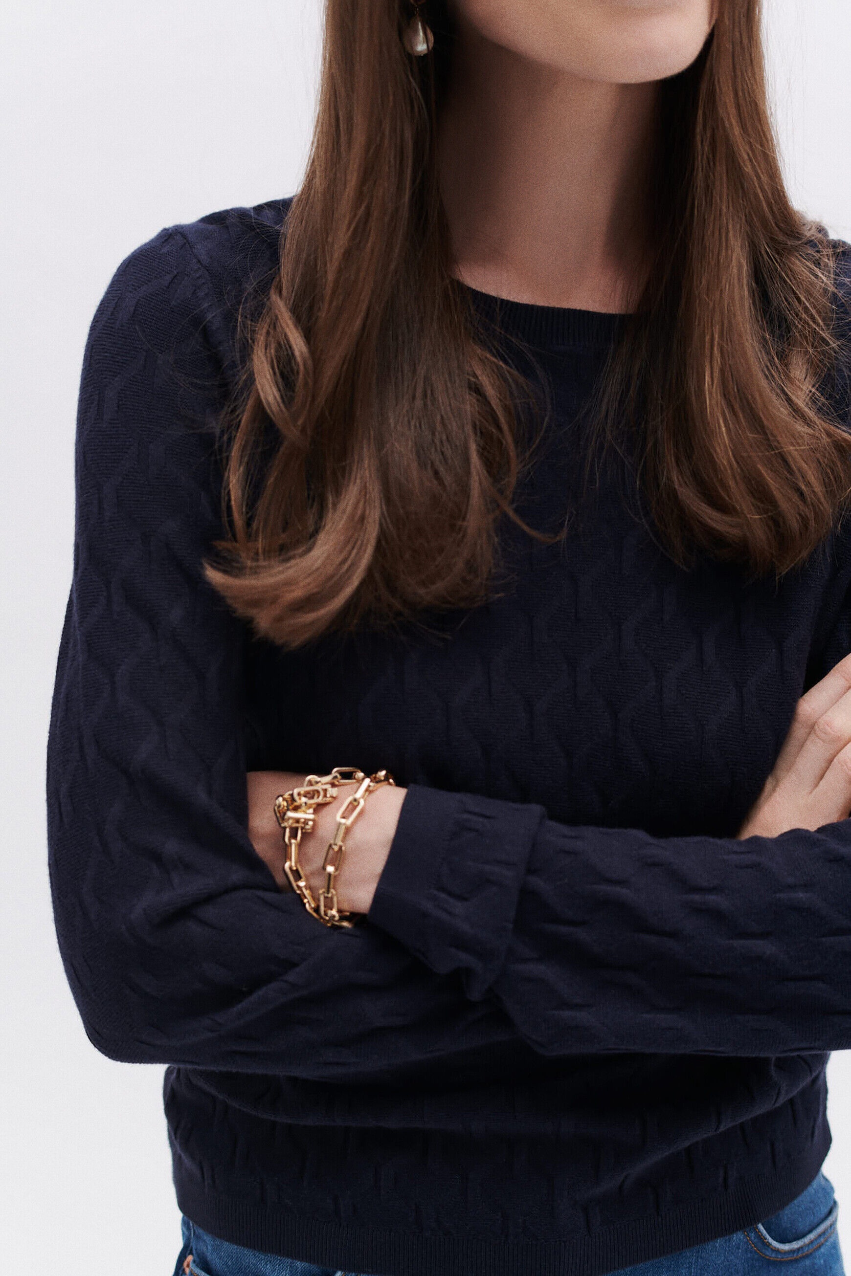 Pull manina bleu marine femme