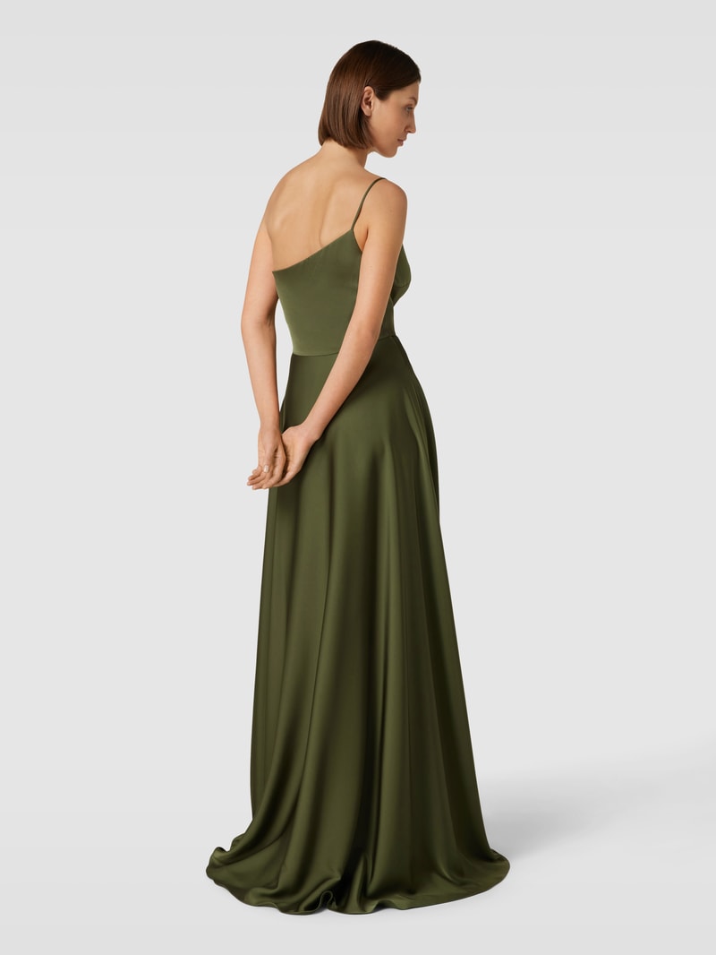 Abendkleid mit One-Shoulder-Träger Modell 'VIKTOR' in fuchsia