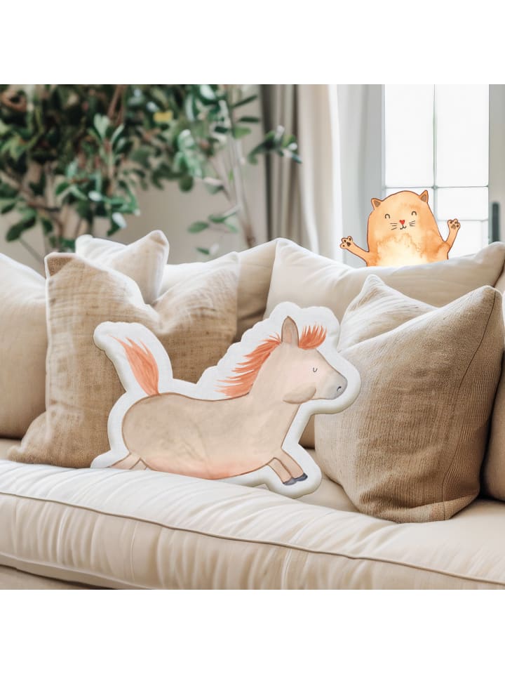 Mr. & Mrs. Panda Kissen Kuscheltier Pferd Springen ohne Spruch in Weiß günstig kaufen