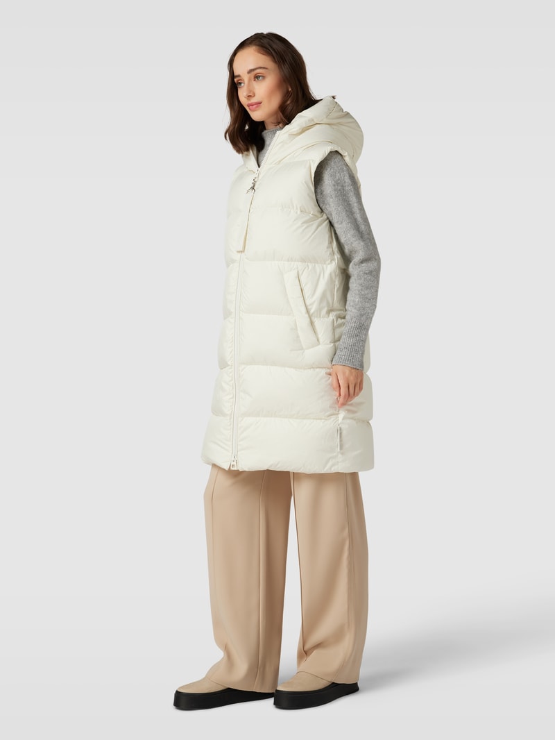 Steppweste mit Stehkragen in offwhite