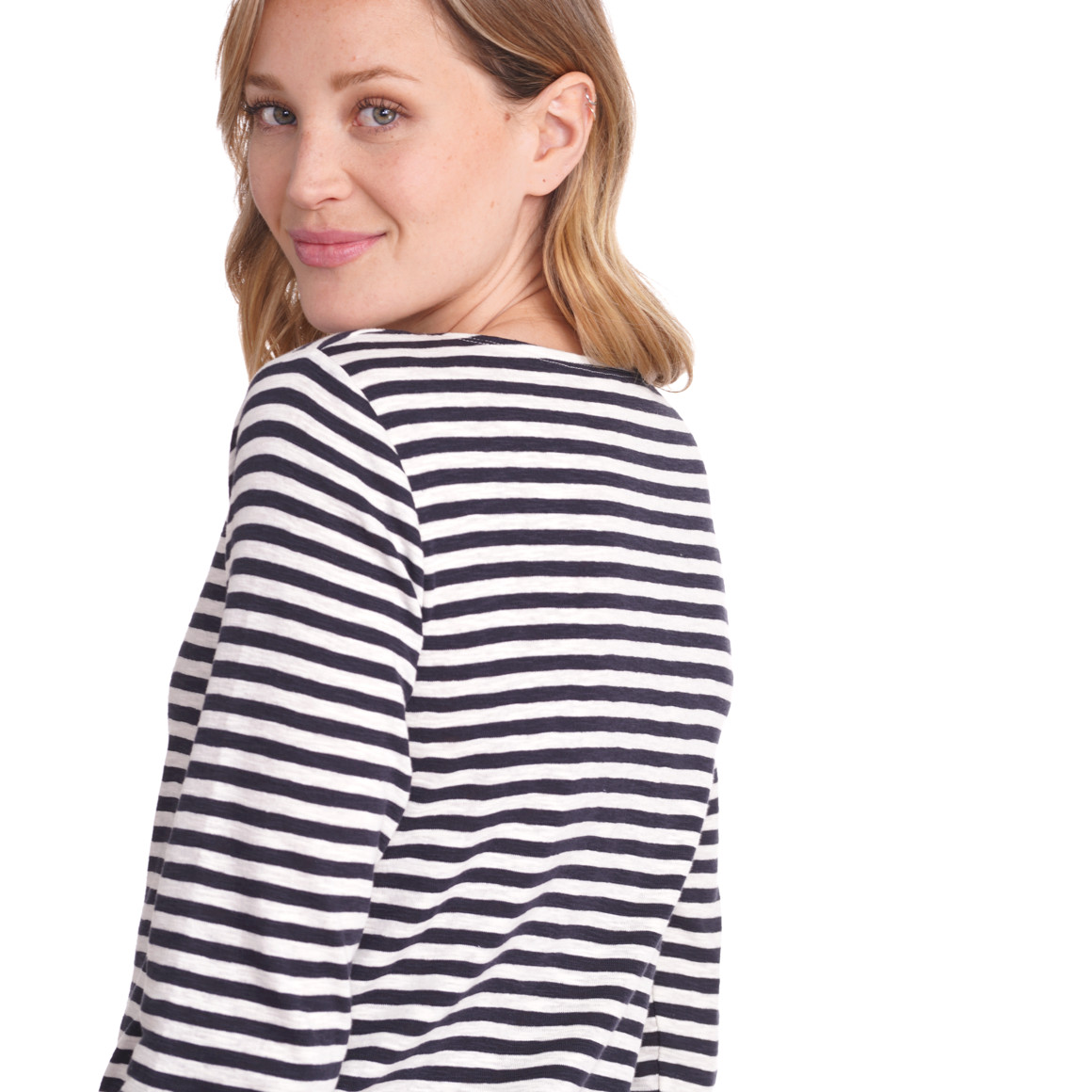 Damen Langarmshirt im Streifen-Dessin