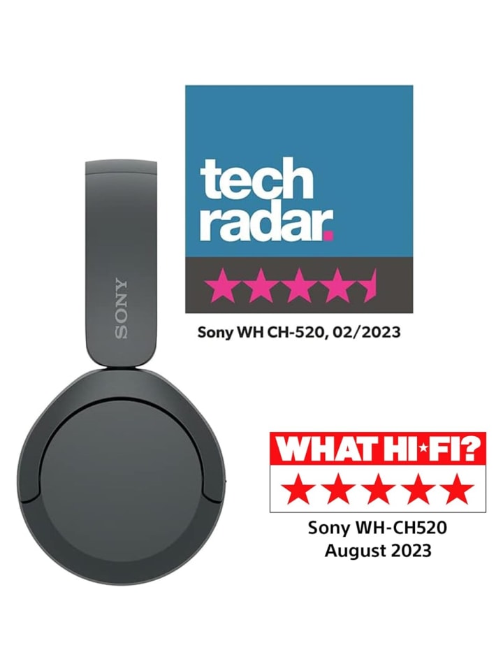 COFI 1453 Sony WH-CH520 Bluetooth On-Ear-Kopfhörer BT 5.2 in Schwarz günstig kaufen onesize