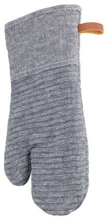 WENKO Topfhandschuhe Ada Stripes, (Set, 2-tlg), mit Baumwollinnenseite, 1 Paar, grau