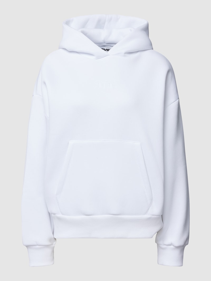 Hoodie mit Känguru-Tasche in weiß