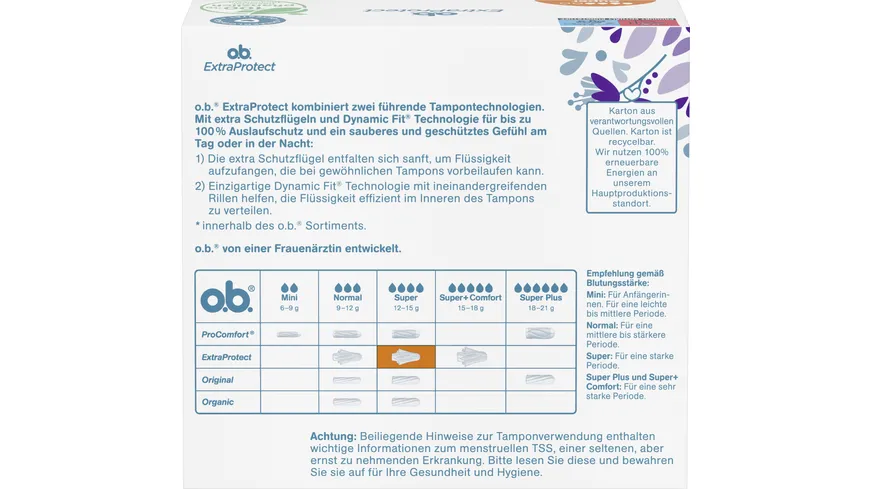 O.B. Tampons ExtraProtect Super