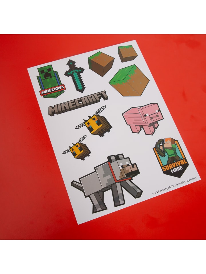 Minecraft Minecraft Wandtattoos, Sticker, 6 Bogen mit Aufkleber günstig kaufen 6er-Set