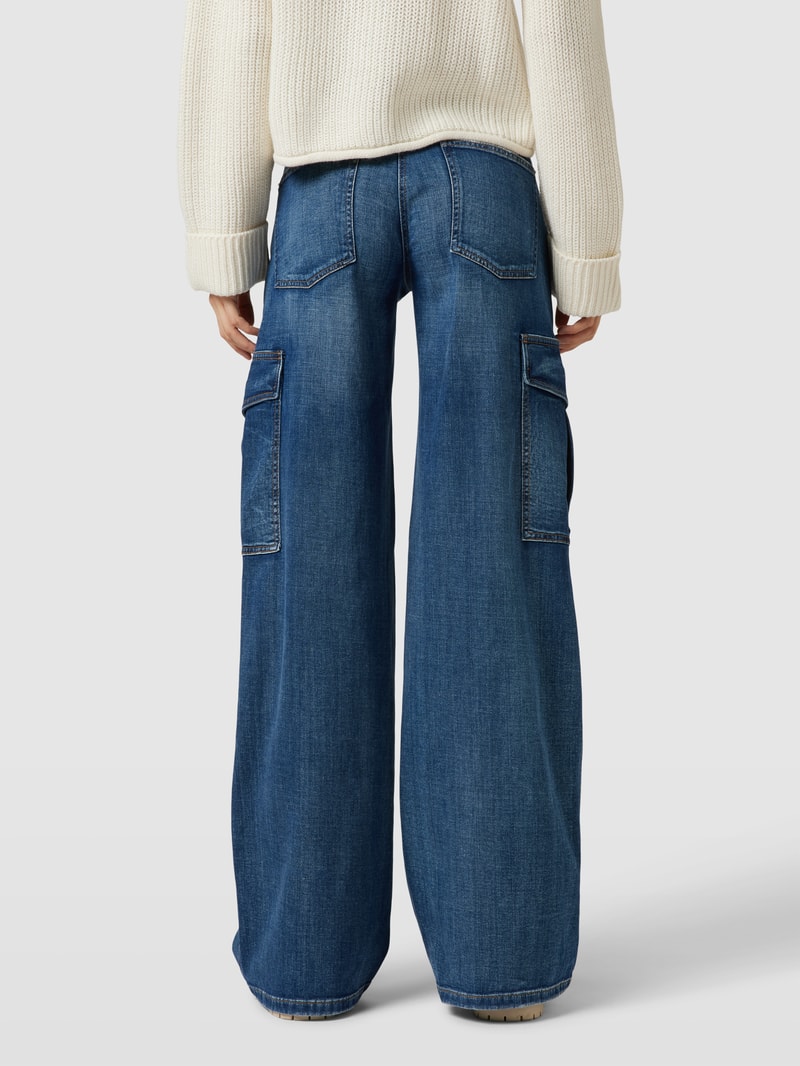 Bootcut Jeans mit Cargotaschen Modell 'AIMEE' in blau