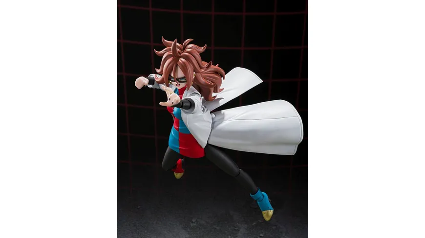 Dragon Ball FighterZ S.H. Figuarts Actionfigur Android 21 (Lab Coat) 15 cm, Anime Figur