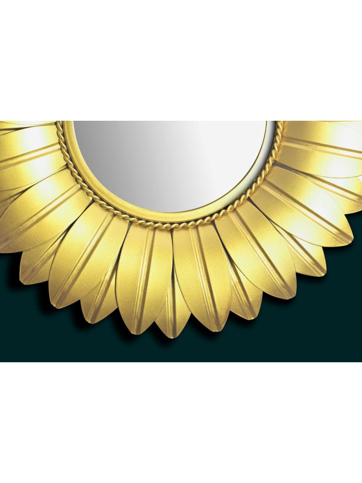 KADIMA DESIGN Wandspiegel Sonnenblume 60 cm Metall Design Hängespiegel , Eisen günstig kaufen onesize