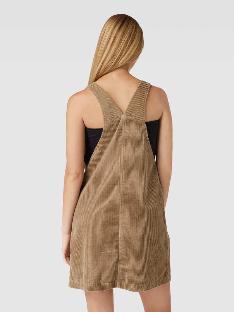Minikleid in Cord-Optik in beige