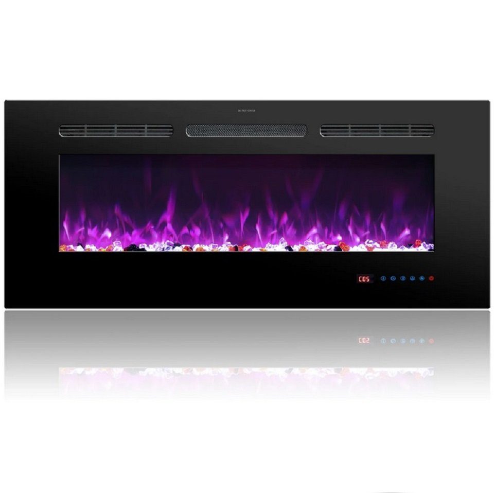Kaminlicht Elektrokamin Joi 42 Elektrokamin Wandkamin elektrisch mit Heizung, Einbaukamin, Elektrischer Kamin mit Fernbedienung, Timer, 3D Flammenspiel, LED Feuer