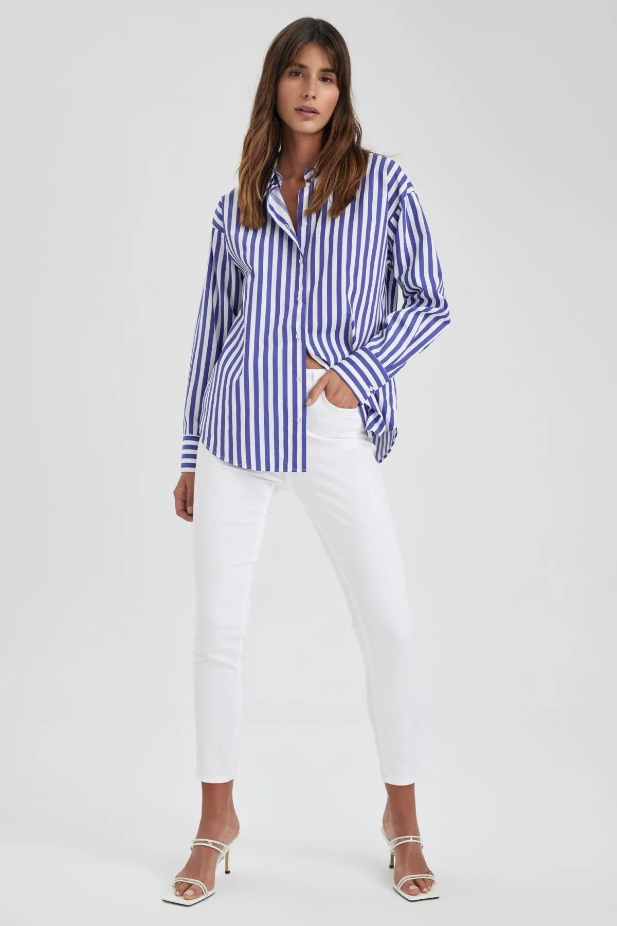 DeFacto  Rebeca Slim Fit Gabardine-Hose mit hoher Taille M0649az23sm