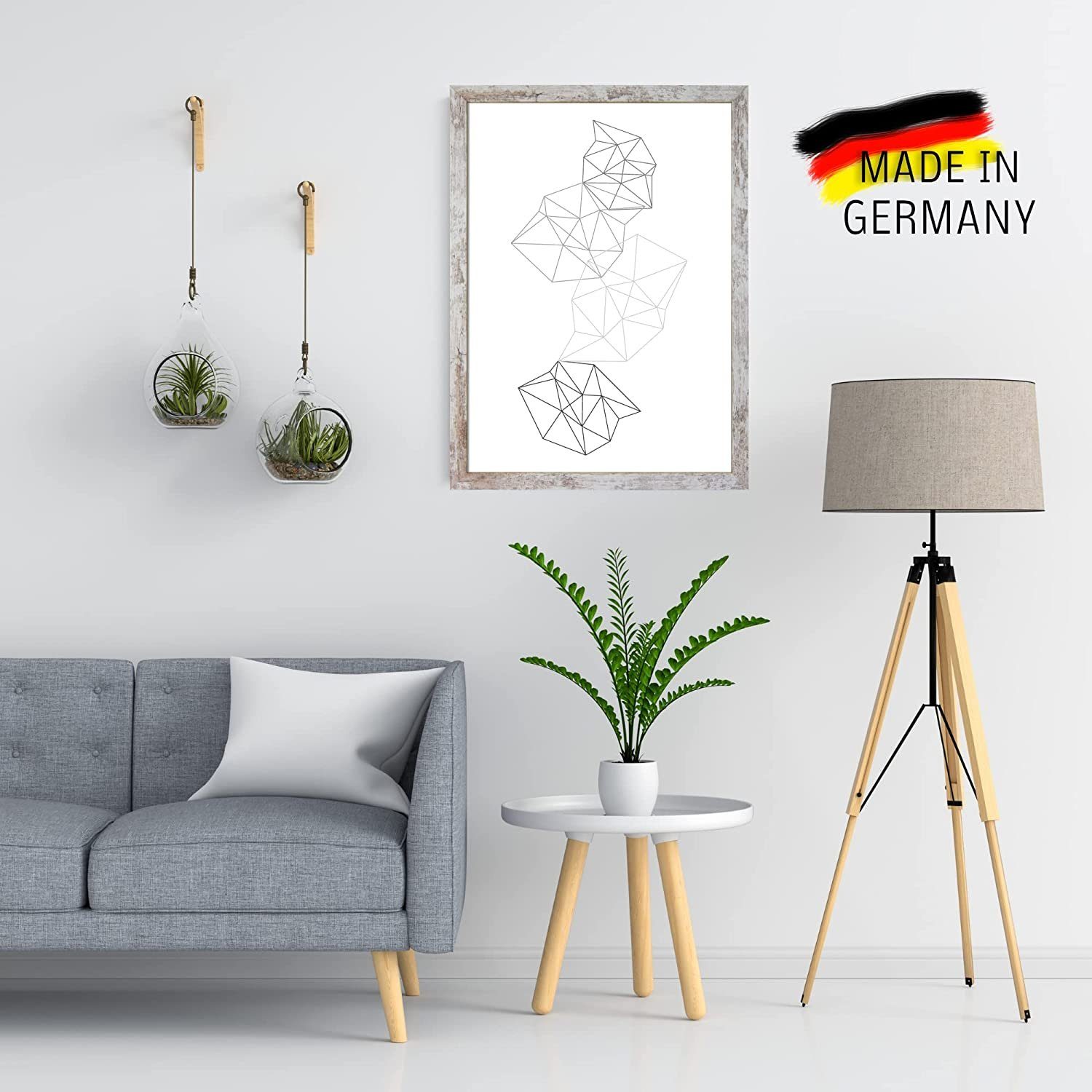 Clamaro Bilderrahmen Bilderrahmen Vintage Weiss CLAMARO Collage nach Maß FSC® Holz Modern eckig M3016 18x25 in Vintage Weiss