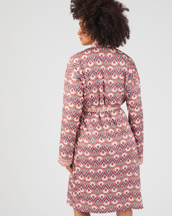 Robe de chambre satinée doublée polaire Thermolactyl
