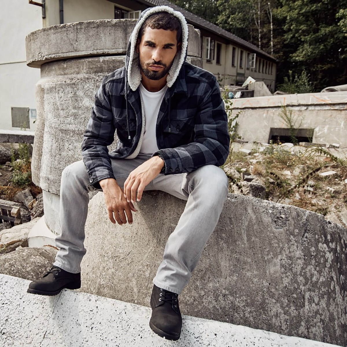 Hooded Lumberjacket mit Teddyfutter