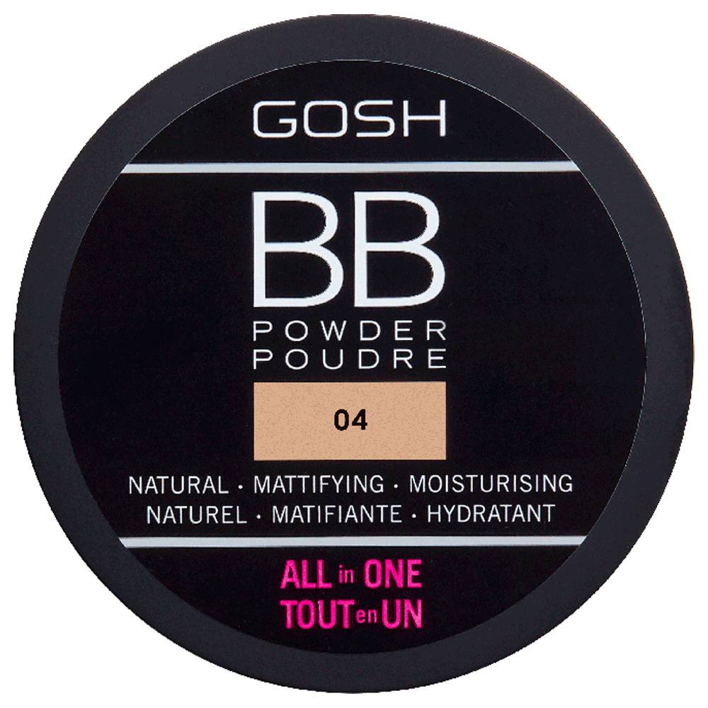gosh copenhagen BB Powder BB poudre crémeuse tout en un, Naturel-Matifiante-Hydratante