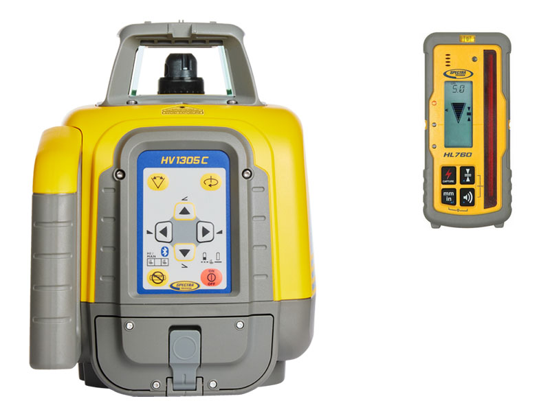 Spectra Physics 603422 HV1305C Laser roșu orizontal/vertical pentru construcții + receptor HL760