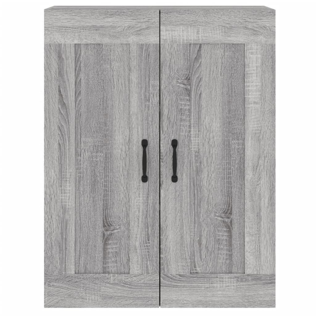 vidaXL Sideboard Wandschränke 2 Stk. Grau Sonoma Holzwerkstoff (2 St)