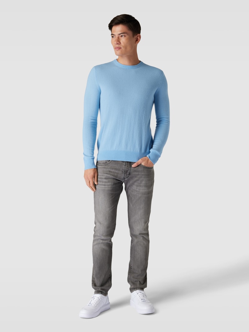 Strickpullover aus Kaschmir Modell 'Cashmono' in hellblau