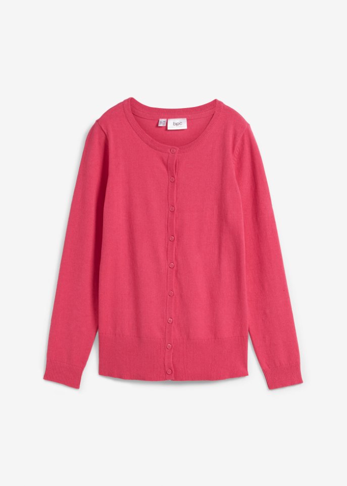 Basic Feinstrickjacke mit recycelter Baumwolle