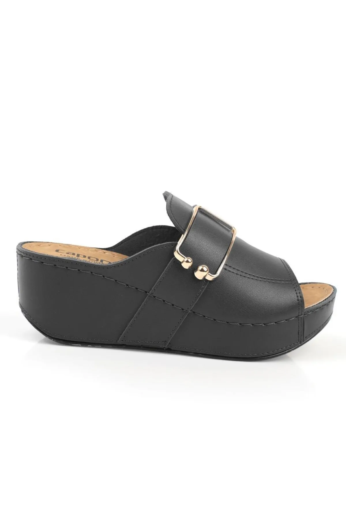 Capone Outfitters  Anatomisch weiche, bequeme Mutterhausschuhe mit Keilabsatz