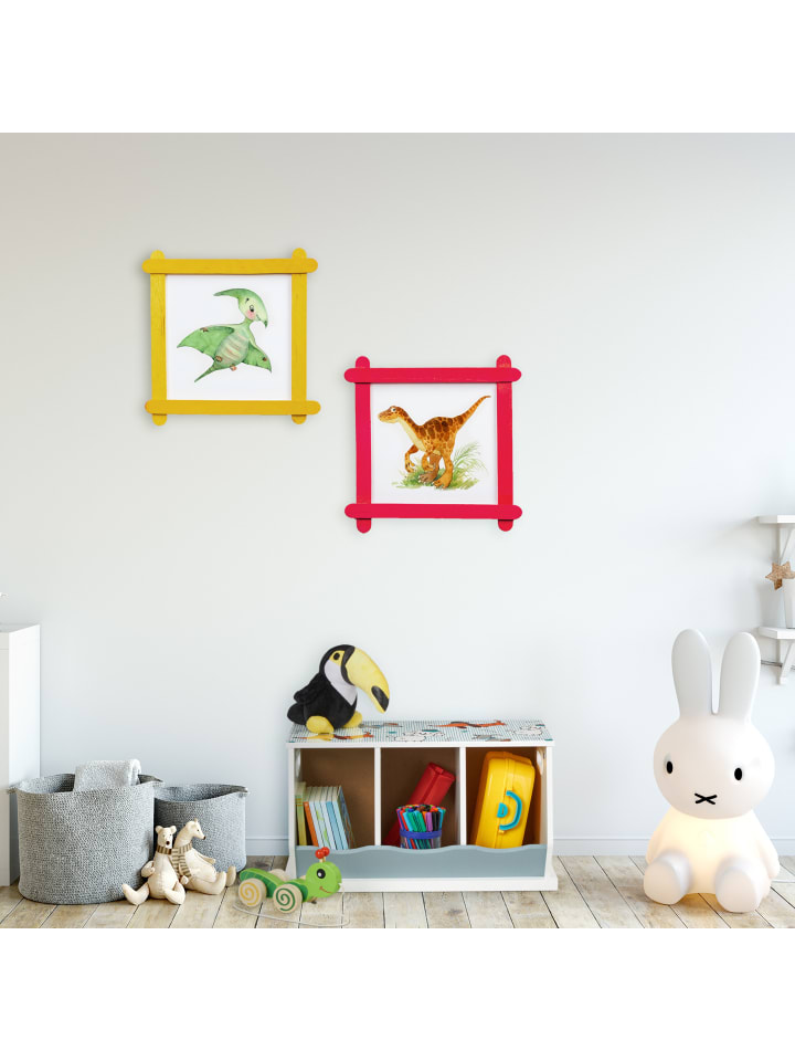 relaxdays Kinderregal in Bunt - (B)60 x (H)32,5 x (T)36 cm günstig kaufen onesize